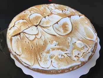 High angle view of cake