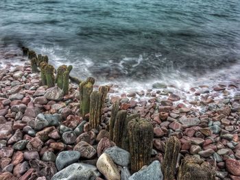 View of rocky beach