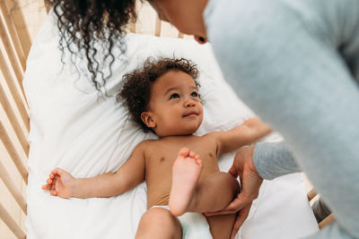 Mother with cute baby boy