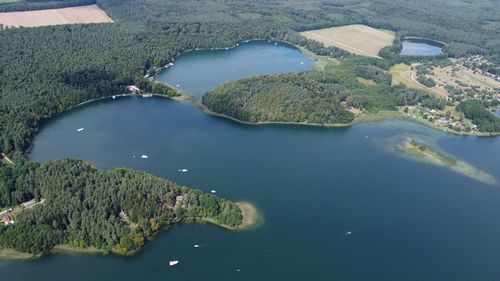 High angle view of lake