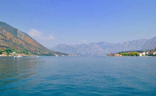 Boat trip at the bay of kotor, montenegro