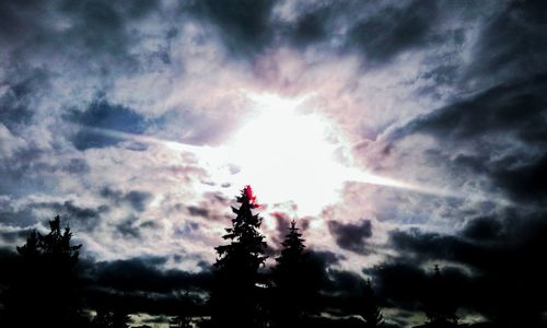 Low angle view of cloudy sky