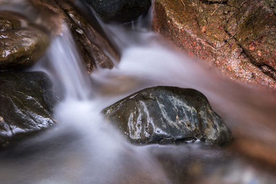 Scenic view of waterfall