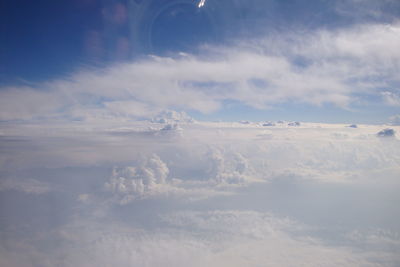 Aerial view of clouds in sky