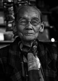 Portrait of senior woman outdoors