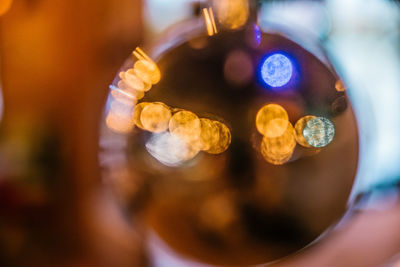 Close-up of woman holding ice cream glass