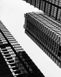 Low angle view of buildings against clear sky