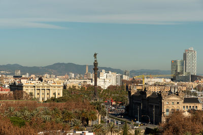 Admire the stunning aerial view of barcelona's skyline from above