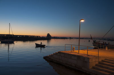 View of boats in harbor