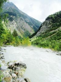 Scenic view of mountain against sky