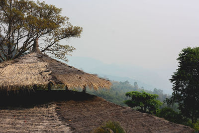 Scenic view of mountains against clear sky