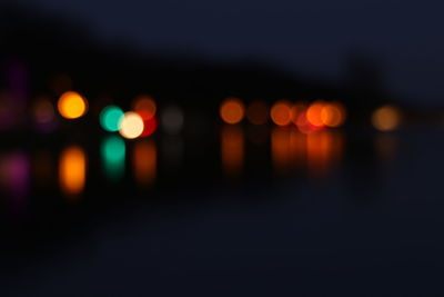 Defocused lights at night