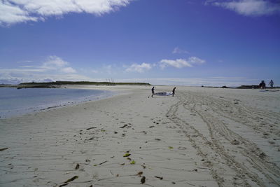 Scenic view of beach against sky. îles des glénan