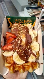 Close-up of ice cream served in plate