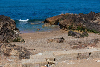 Scenic view of sea shore