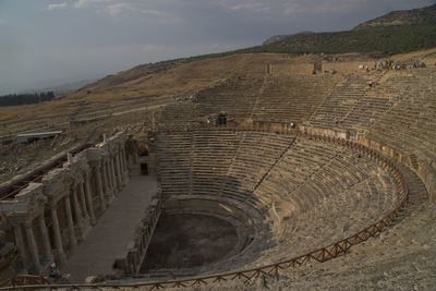High angle view of old ruins