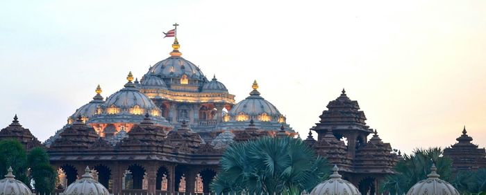 Statue of temple against clear sky