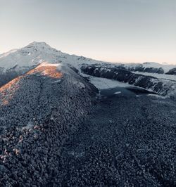 Scenic view of snowcapped mountain against sky