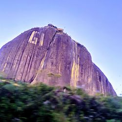 Low angle view of rock formation