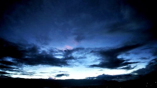 Low angle view of storm clouds in sky