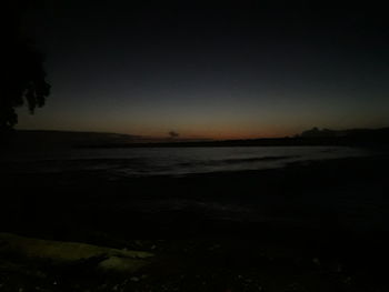 Scenic view of beach during sunset