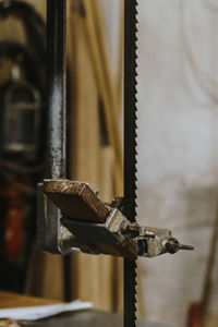 Close-up of machine part