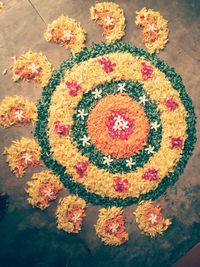 Close-up of flowers on table