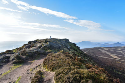 Scenic view of land against sky