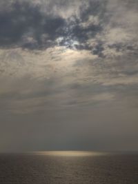 Scenic view of sea against sky at sunset