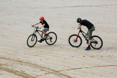 Bicycles on beach