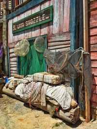 Fishing nets by building