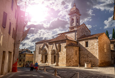 Panoramic view of historic building against sky