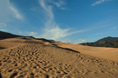 Idyllic shot of sand dunes in desert
