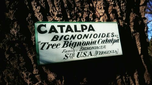 Information sign on wall