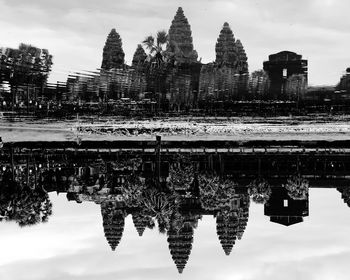 Reflection of buildings in water