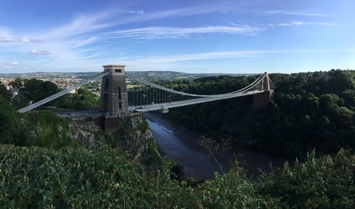 Clifton suspension bridge in lockdown 