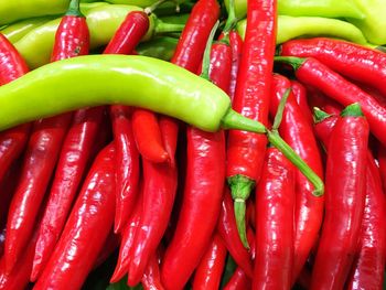 Full frame shot of chilies