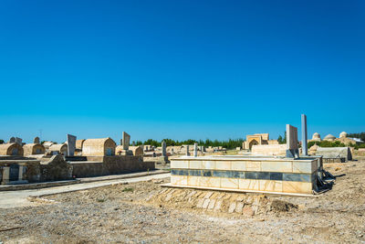 Buildings against blue sky