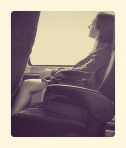 Woman sitting on bench