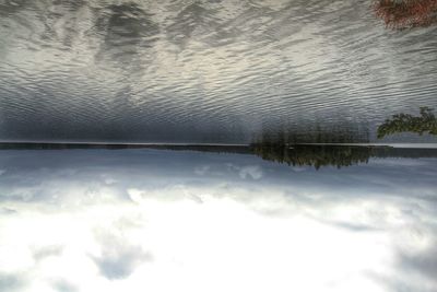 Reflection of clouds in sea