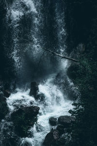 Scenic view of waterfall