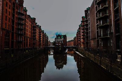 Reflection of buildings in canal