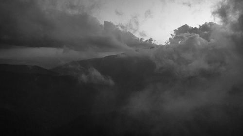 Low angle view of mountain against sky