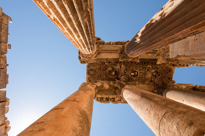 Low angle view of historical building against sky