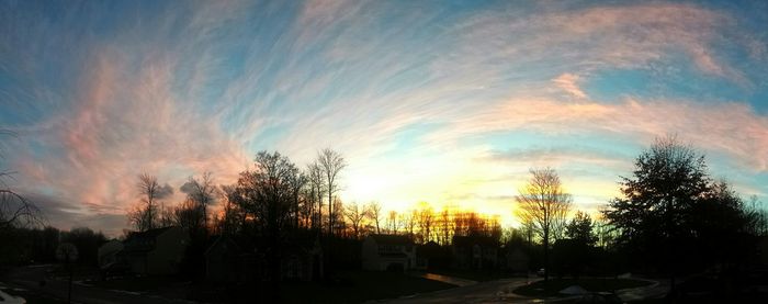 Scenic view of landscape at sunset