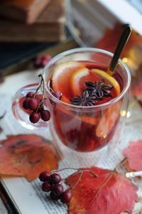 Close-up of drink on table