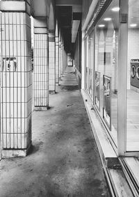 Empty corridor of building