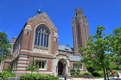 Low angle view of historic building against sky