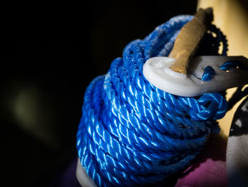 Close-up of blue toy
