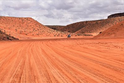 Scenic view of desert against sky